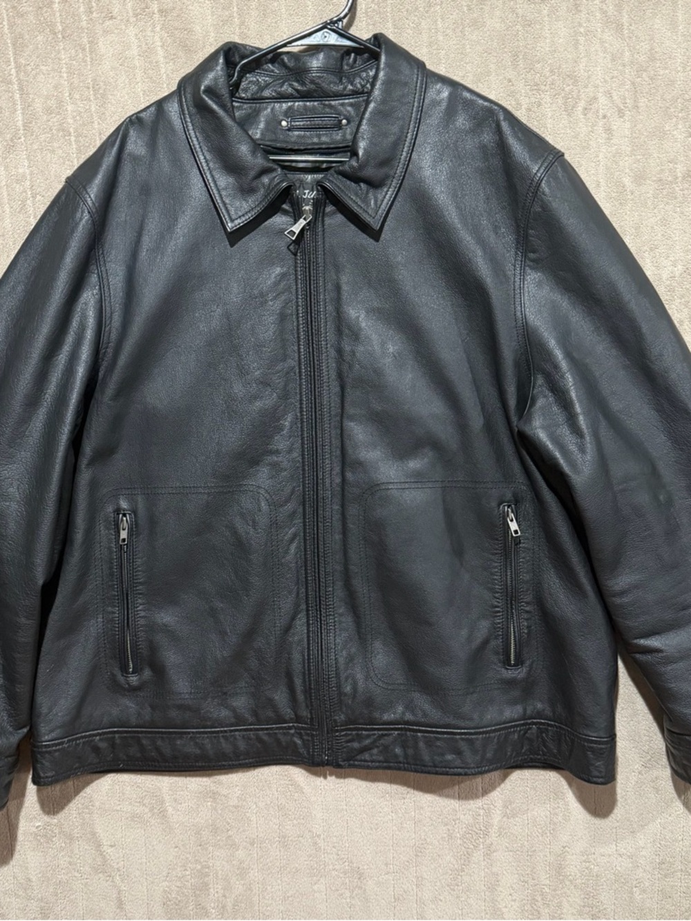 Wilsons Leather M. Julian Genuine Leather Men’s XXL Zip Up Black Jacket Classic